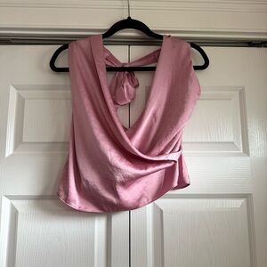 ARITZIA Wilfred Satin Halter Blouse
